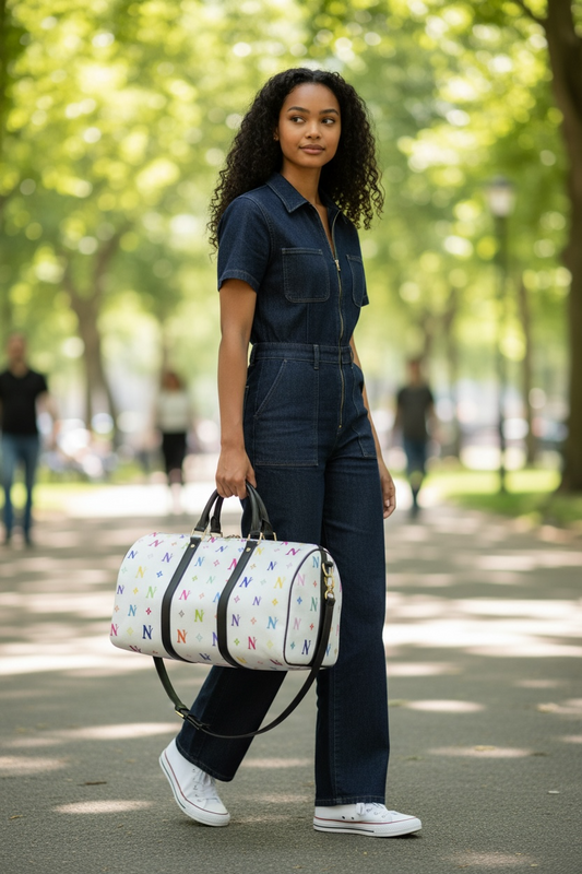 Monogram Duffle- Multicolor/White