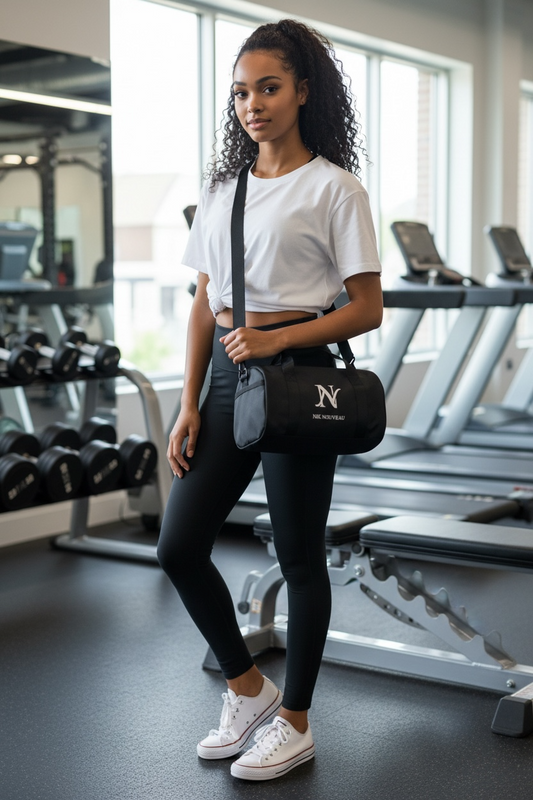 Nik Nouveau Mini Gym Bag- Black/ White
