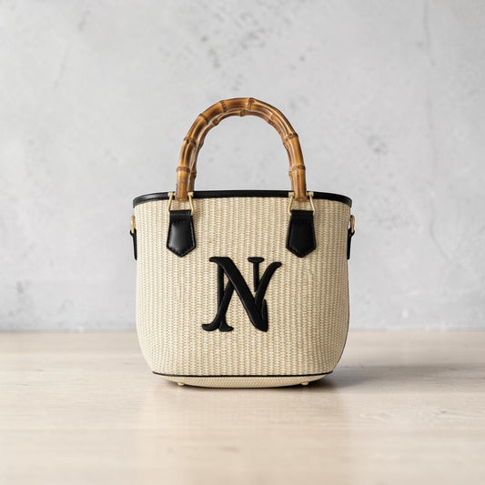 Luxe Mini Woven Tote Black *Limited Edition