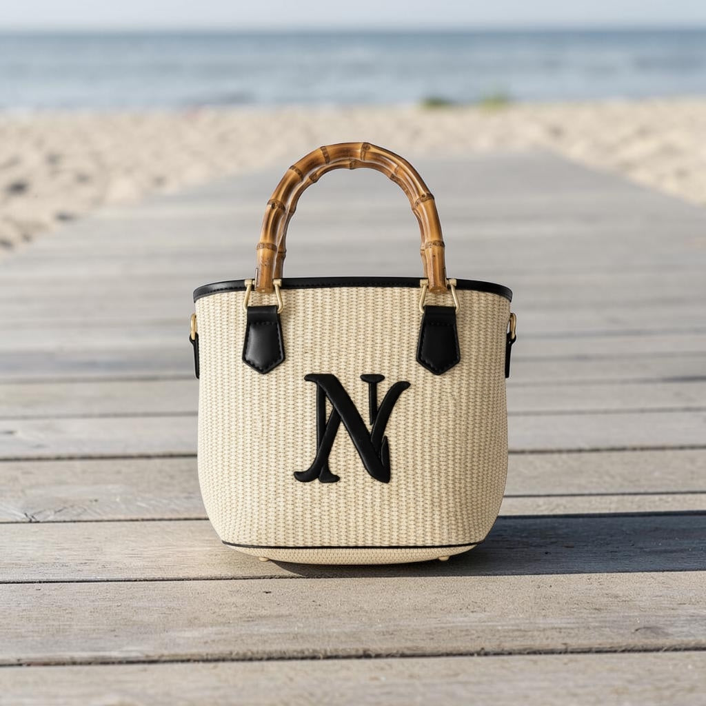 Luxe Mini Woven Tote Black *Limited Edition