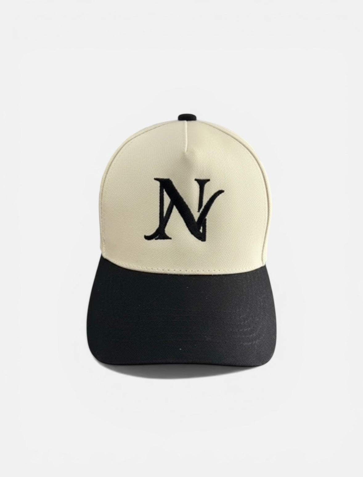 Signature NN Trucker Hat – Cream & Noir