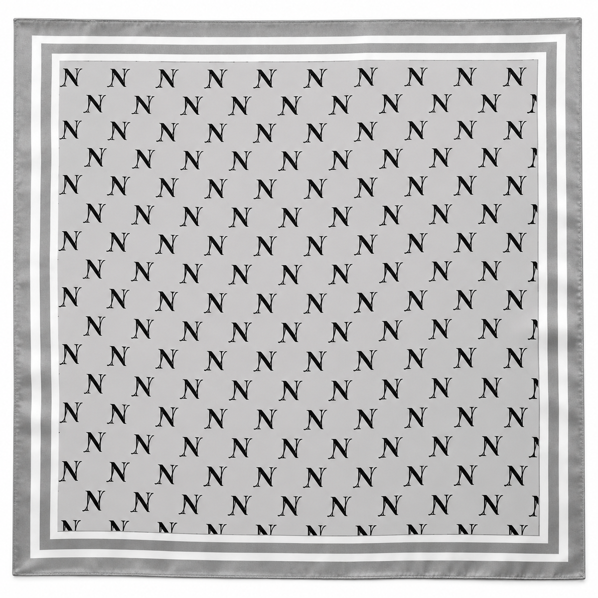 Signature Monogram Scarf- Platinum