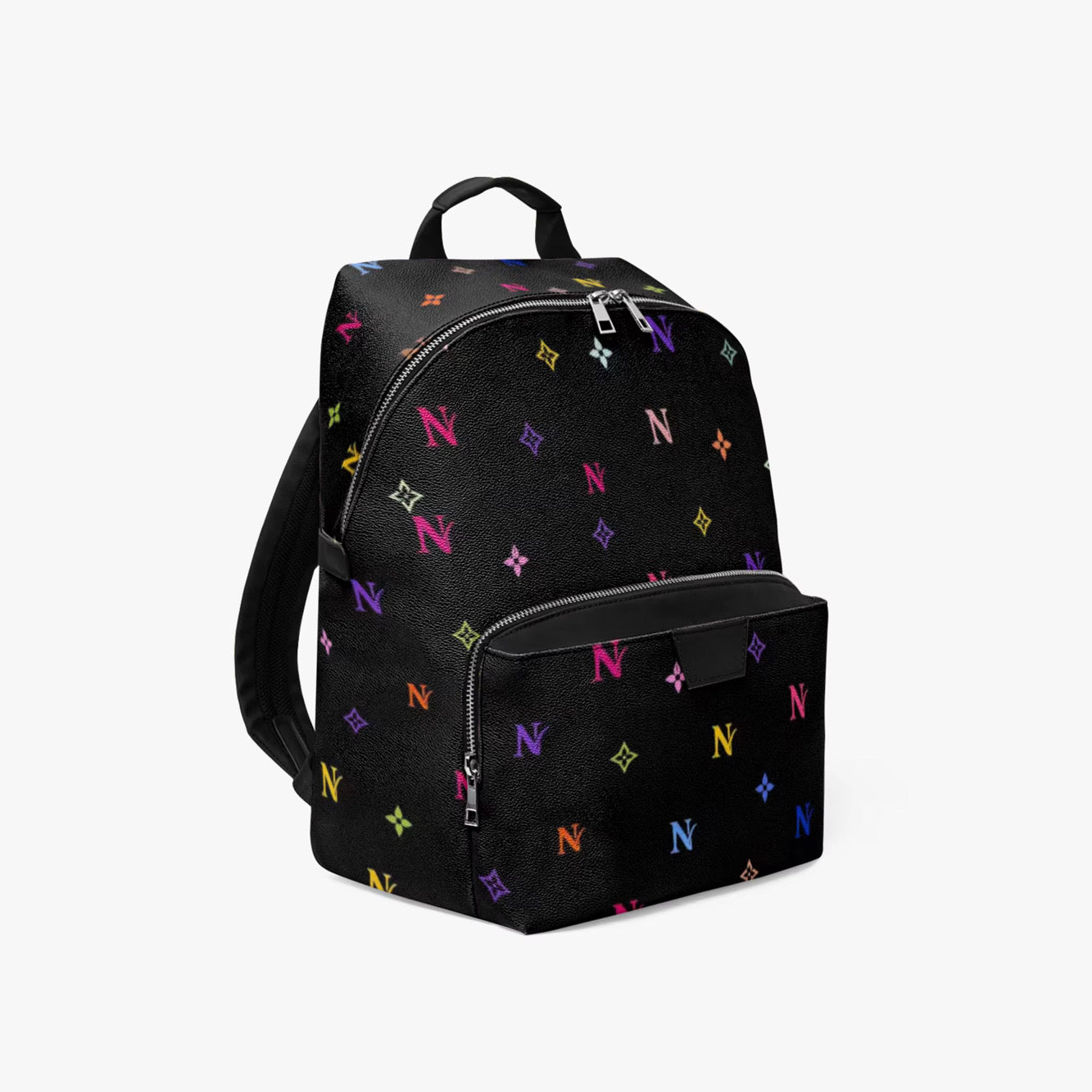 Multicolor Monogram Backpack- Black