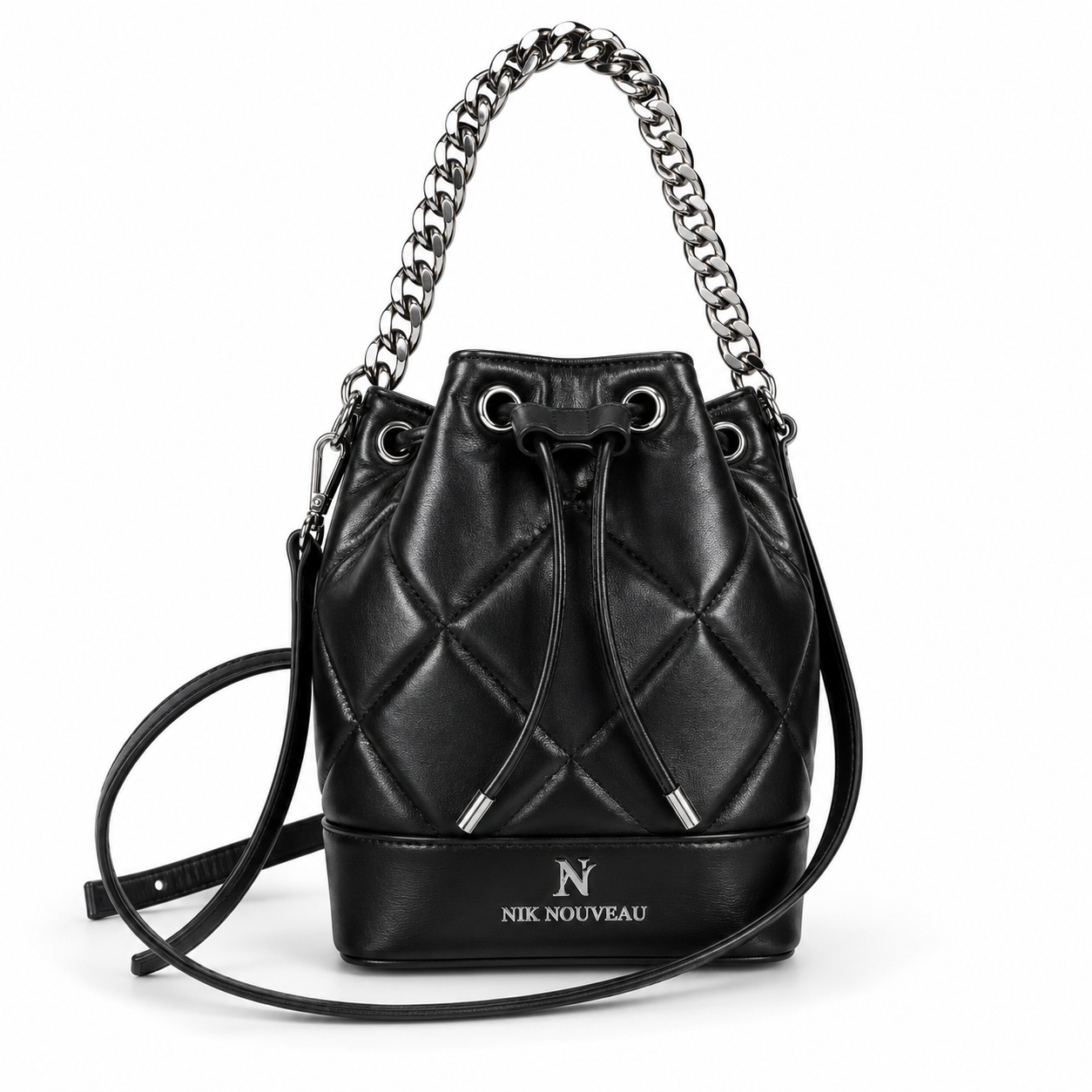 Signature Bucket Bag- Black