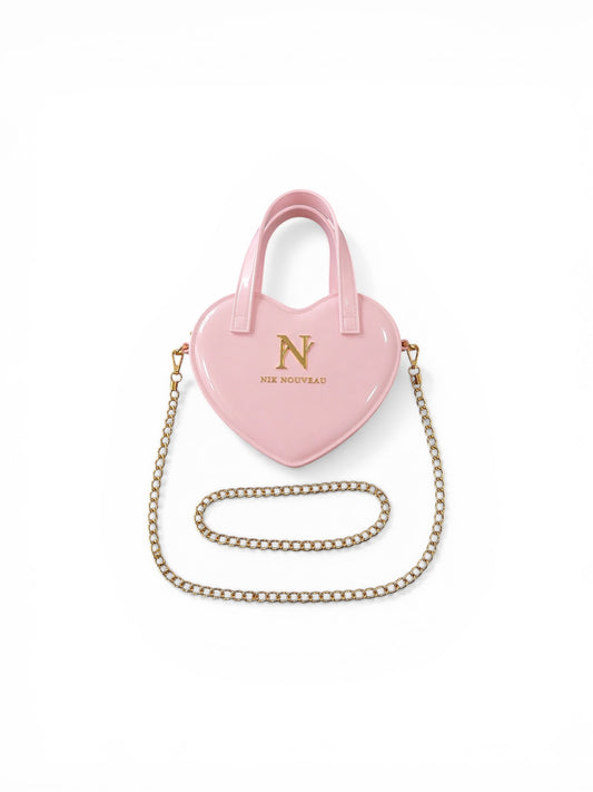 Sweet Heart Jelly Bag- Baby Pink