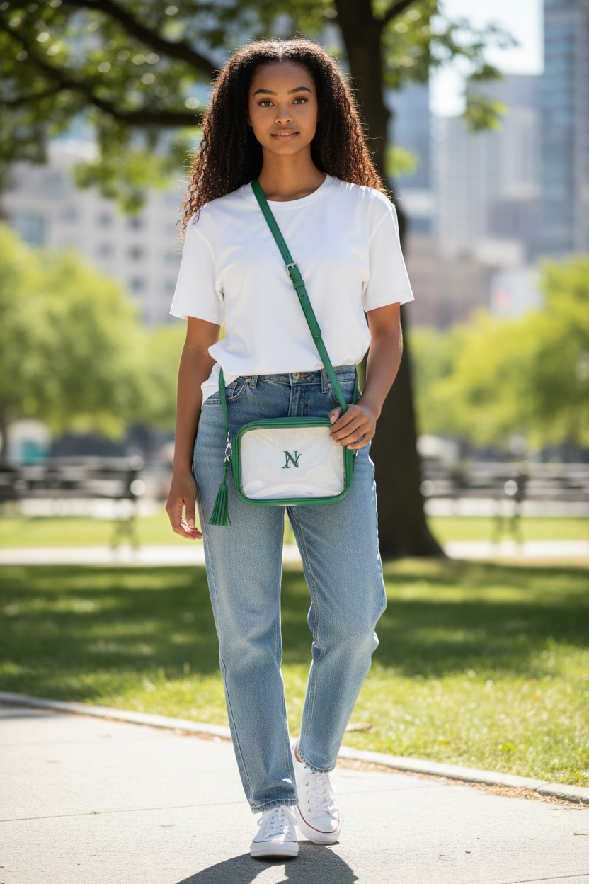 Clear Camera Bag Green