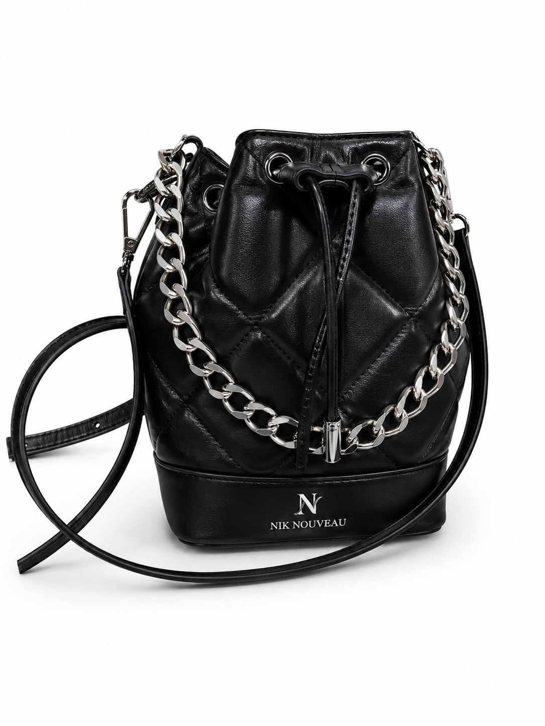 Signature Bucket Bag- Black