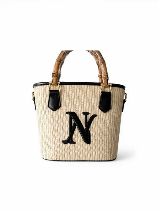 Luxe Mini Woven Tote Black *Limited Edition